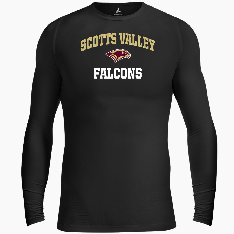 Scotts Valley Falcons BSN SPORTS Men's Long Sleeve Compression Top
