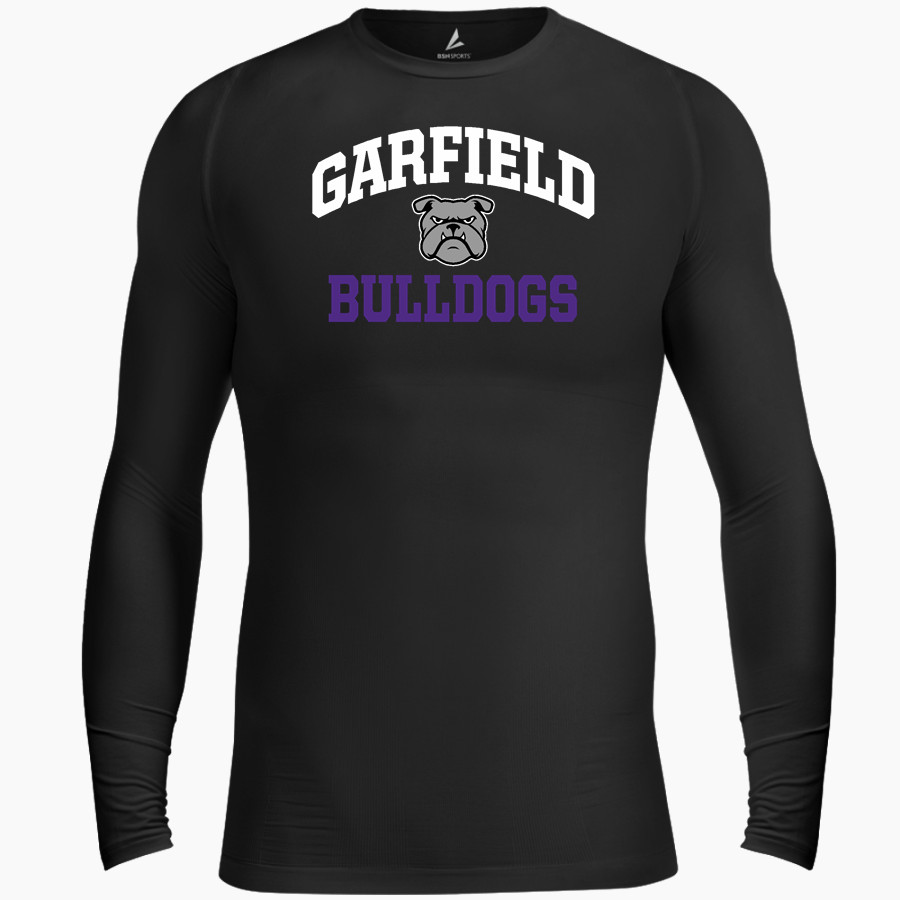 Garfield Bulldogs BSN SPORTS Men's Long Sleeve Compression Top