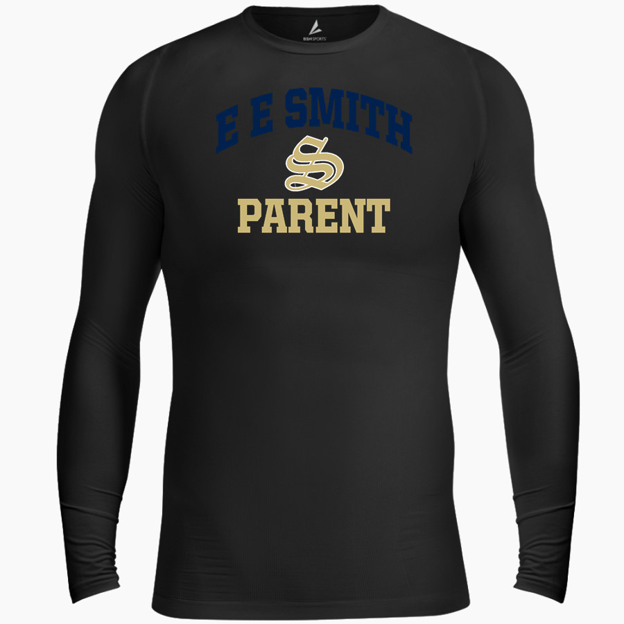 E E SMITH HIGH SCHOOL GOLDEN BULLS <span class="pdp-name-mascot">E E SMITH GOLDEN BULLS</span> BSN SPORTS Men's Long Sleeve Compression Top