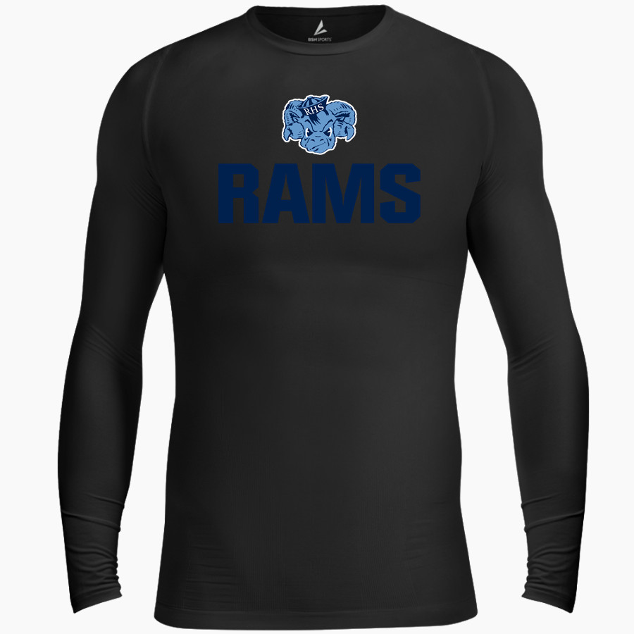 RAMONA HIGH SCHOOL RAMS <span class="pdp-name-mascot">RAMONA RAMS</span> BSN SPORTS Men's Long Sleeve Compression Top