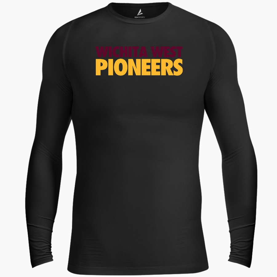 WICHITA WEST HIGH SCHOOL PIONEERS <span class="pdp-name-mascot">WICHITA WEST PIONEERS</span> BSN SPORTS Men's Long Sleeve Compression Top