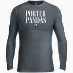 Porter Pandas official sideline store <span class="pdp-name-mascot">Porter Elementary School Pandas</span> BSN SPORTS Men's Long Sleeve Compression Top Front Thumbnail