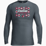 Montgomery Vikings BSN SPORTS Men's Long Sleeve Compression Top Front Thumbnail
