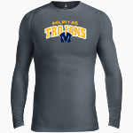 Milpitas Trojans BSN SPORTS Men's Long Sleeve Compression Top Front Thumbnail