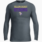 Defiance College Yellow Jackets BSN SPORTS Men's Long Sleeve Compression Top Front Thumbnail