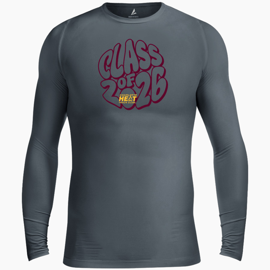 Charlotte Heat Track Club BSN SPORTS Men's Long Sleeve Compression Top