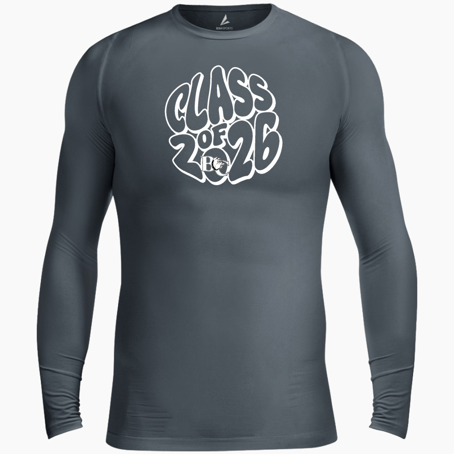 Barton College Official Store of the Bulldogs <span class="pdp-name-mascot">Barton Bulldogs</span> BSN SPORTS Men's Long Sleeve Compression Top