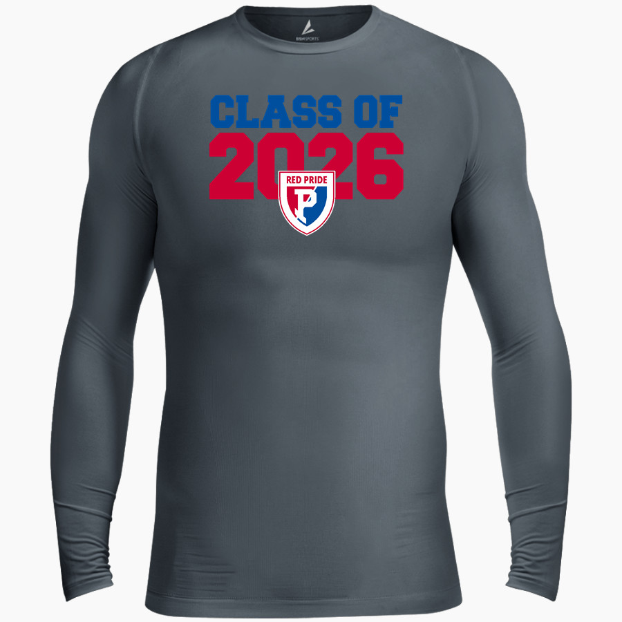Plainfield Quakers <span class="pdp-name-mascot">Plainfield Quakers</span> BSN SPORTS Men's Long Sleeve Compression Top