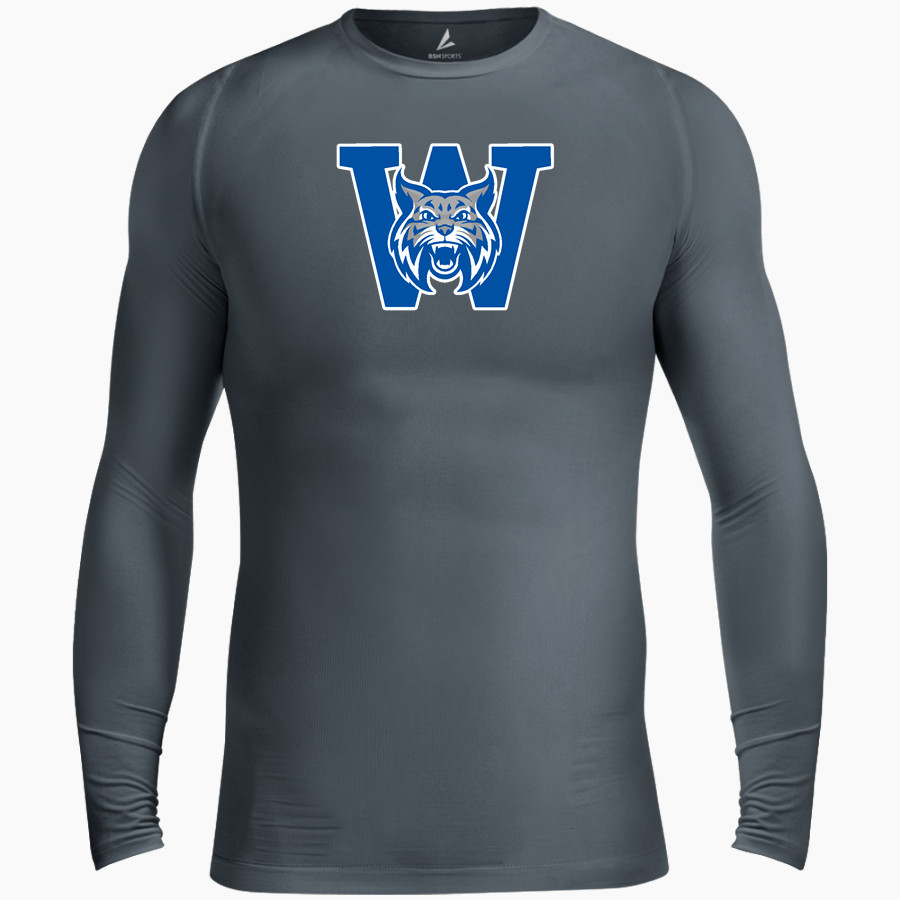 WELCH HIGH SCHOOL WILDCATS BSN SPORTS Men's Long Sleeve Compression Top