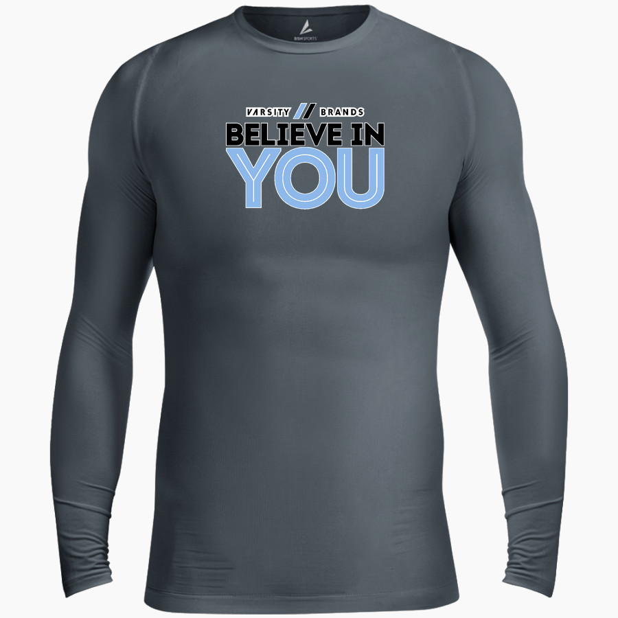 Believe In You BSN SPORTS Men's Long Sleeve Compression Top