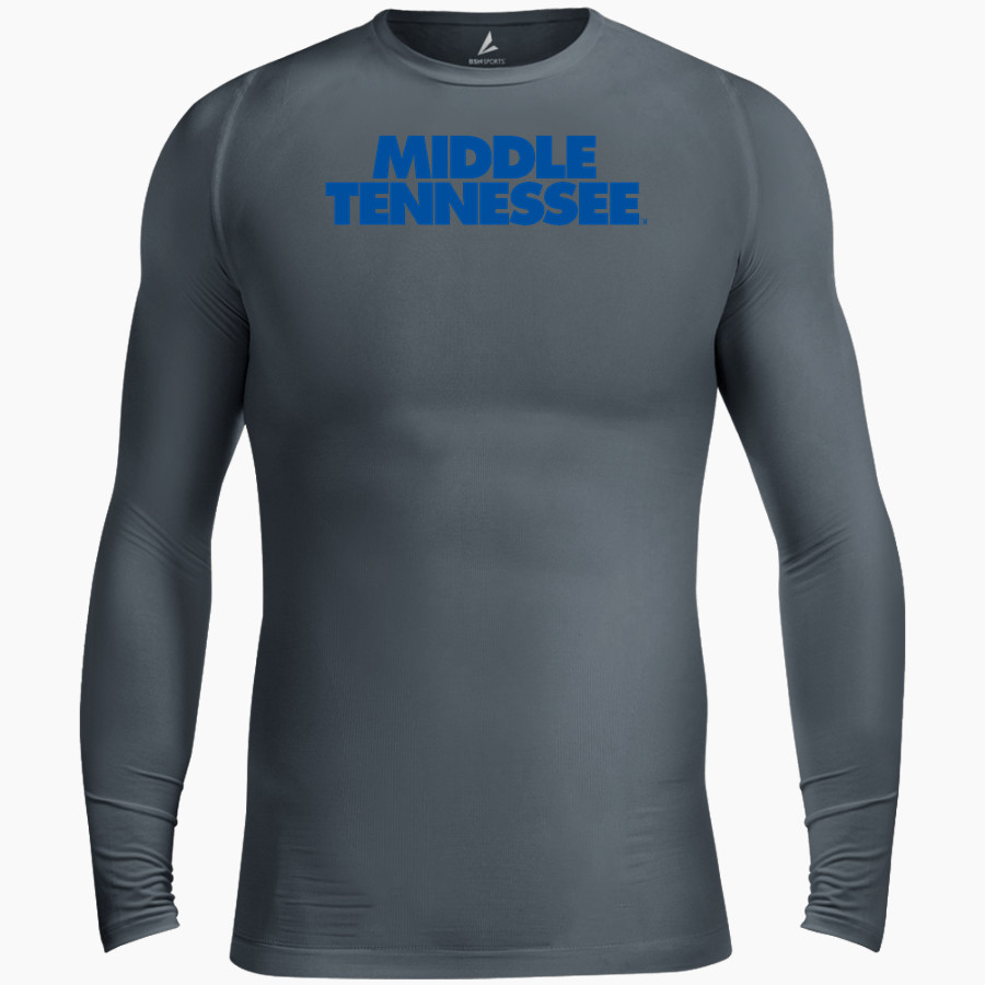 MTSU Blue Raiders <span class="pdp-name-mascot">MTSU Blue Raiders</span> BSN SPORTS Men's Long Sleeve Compression Top