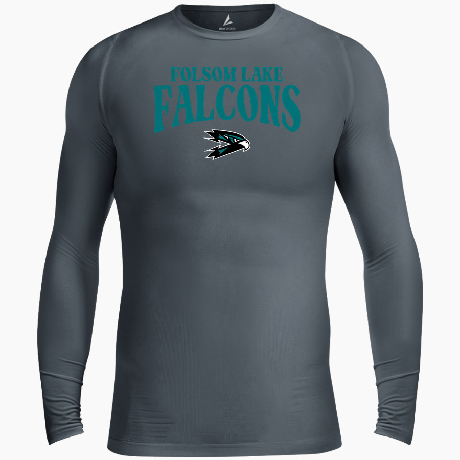 Folsom Lake Falcons BSN SPORTS Men's Long Sleeve Compression Top