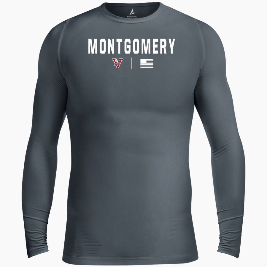 Montgomery Vikings BSN SPORTS Men's Long Sleeve Compression Top