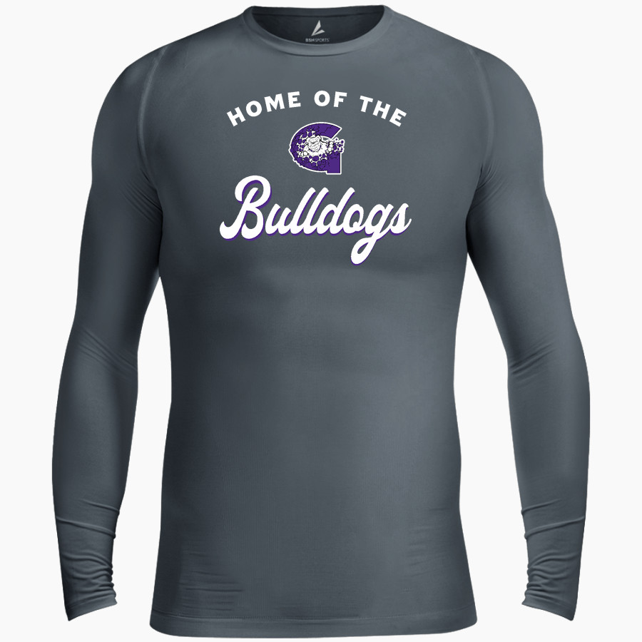 Garfield Bulldogs BSN SPORTS Men's Long Sleeve Compression Top