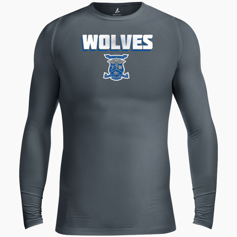 PBS HSA Wolves BSN SPORTS Men's Long Sleeve Compression Top