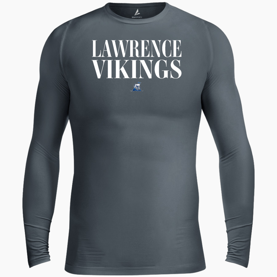 Lawrence University Vikings Online Store BSN SPORTS Men's Long Sleeve Compression Top