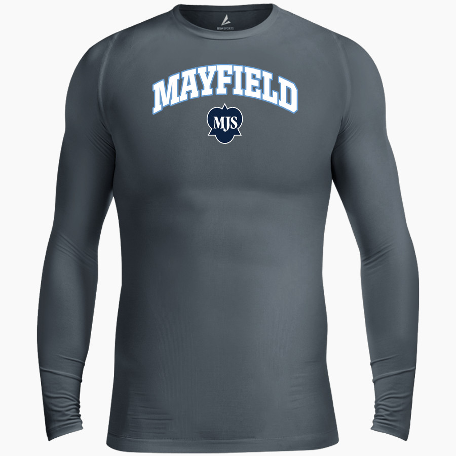 Mayfield Junior School Mustangs Online Store BSN SPORTS Men's Long Sleeve Compression Top