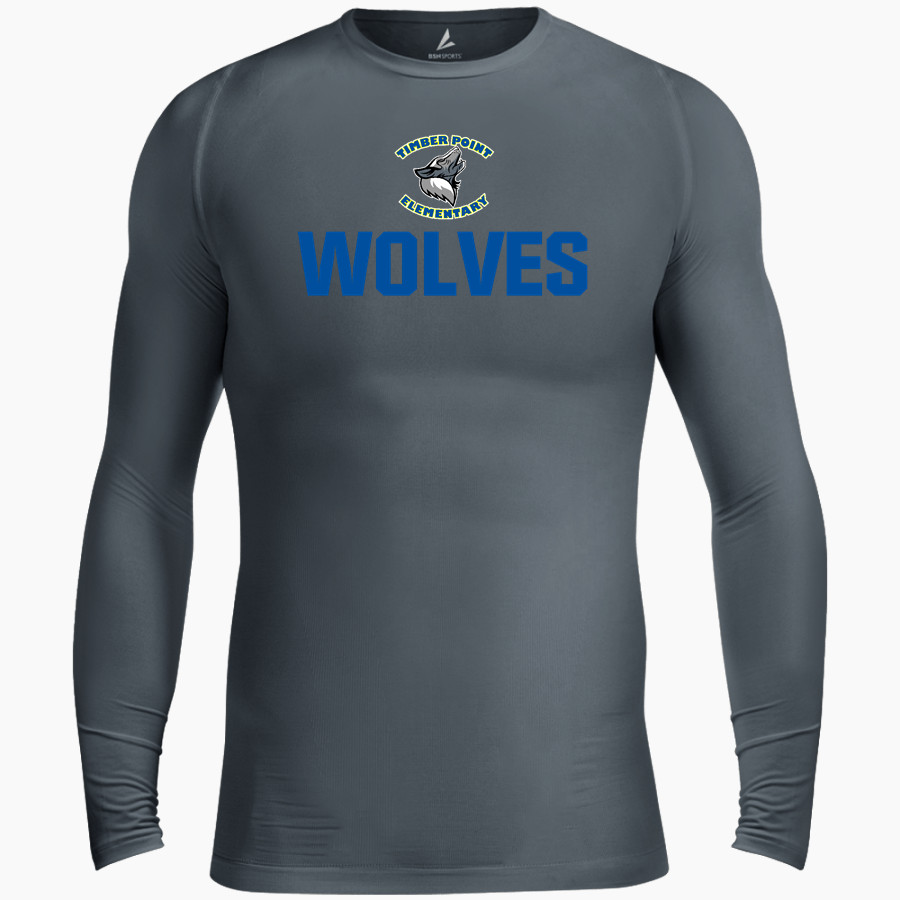 Timber Point Wolves <span class="pdp-name-mascot">Timber Point Wolves</span> BSN SPORTS Men's Long Sleeve Compression Top