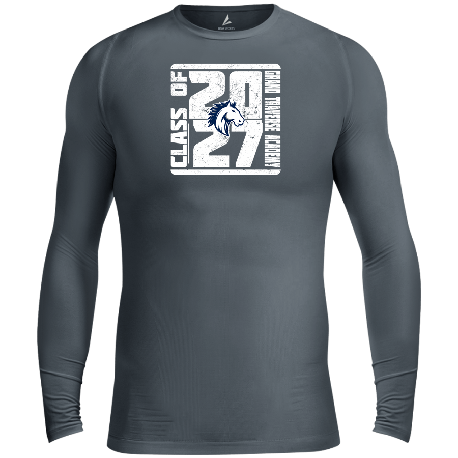Grand Traverse Academy Mustangs <span class="pdp-name-mascot">Grand Traverse Academy Mustangs</span> BSN SPORTS Men's Long Sleeve Compression Top