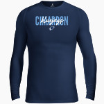CIMARRON HIGH SCHOOL BLUEJAYS BSN SPORTS Men's Long Sleeve Compression Top Front Thumbnail