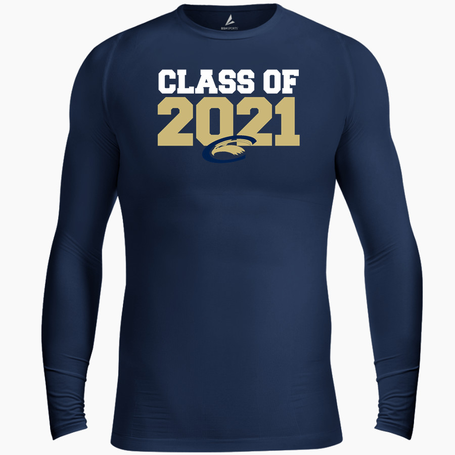 Clarion Golden Eagles <span class="pdp-name-mascot">Clarion - Penn West University Golden Eagles</span> BSN SPORTS Men's Long Sleeve Compression Top