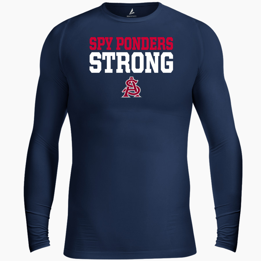 Arlington Babe Ruth Spy Ponders BSN SPORTS Men's Long Sleeve Compression Top