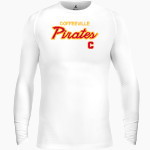 COFFEEVILLE HIGH SCHOOL PIRATES BSN SPORTS Men's Long Sleeve Compression Top Front Thumbnail