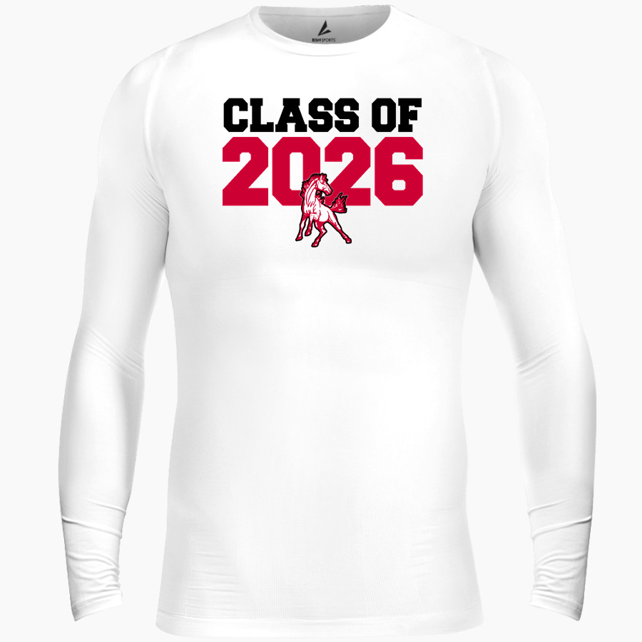 FRONTIER HIGH SCHOOL MUSTANGS BSN SPORTS Men's Long Sleeve Compression Top