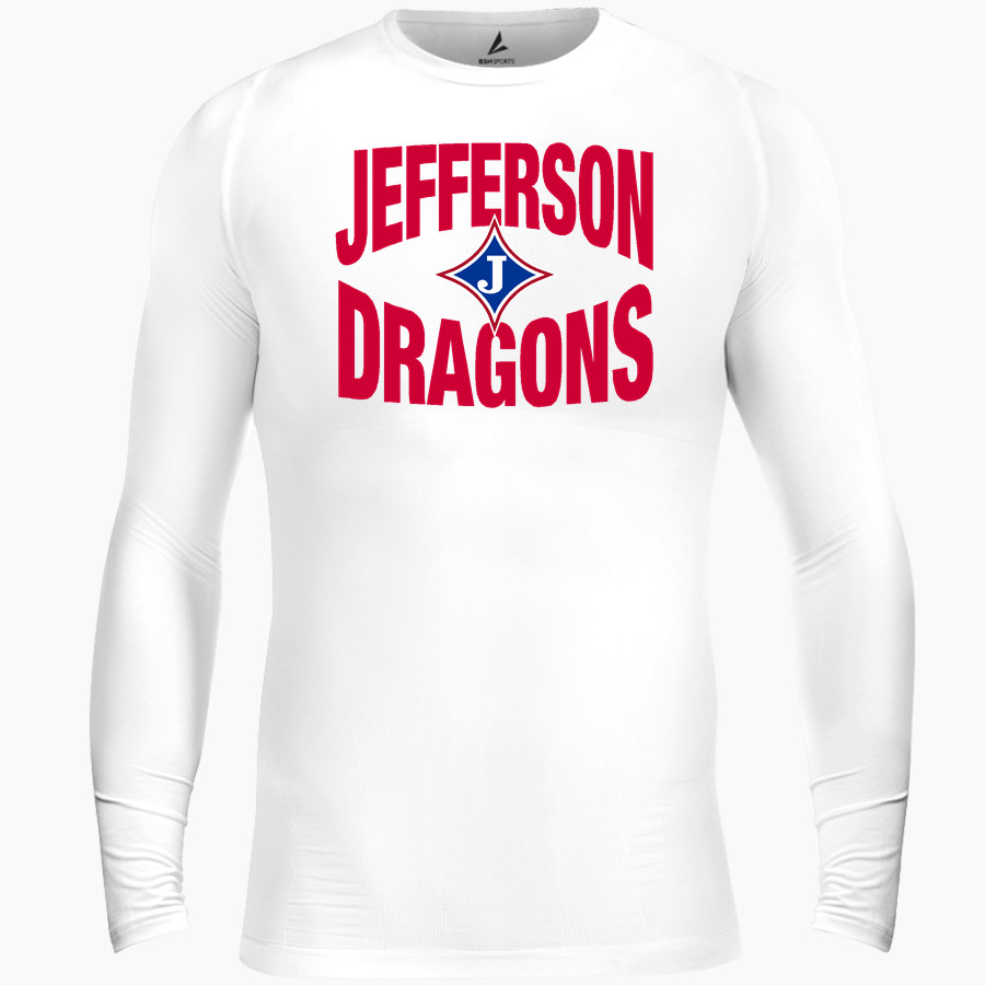Jefferson Dragons <span class="pdp-name-mascot">Jefferson Dragons</span> BSN SPORTS Men's Long Sleeve Compression Top