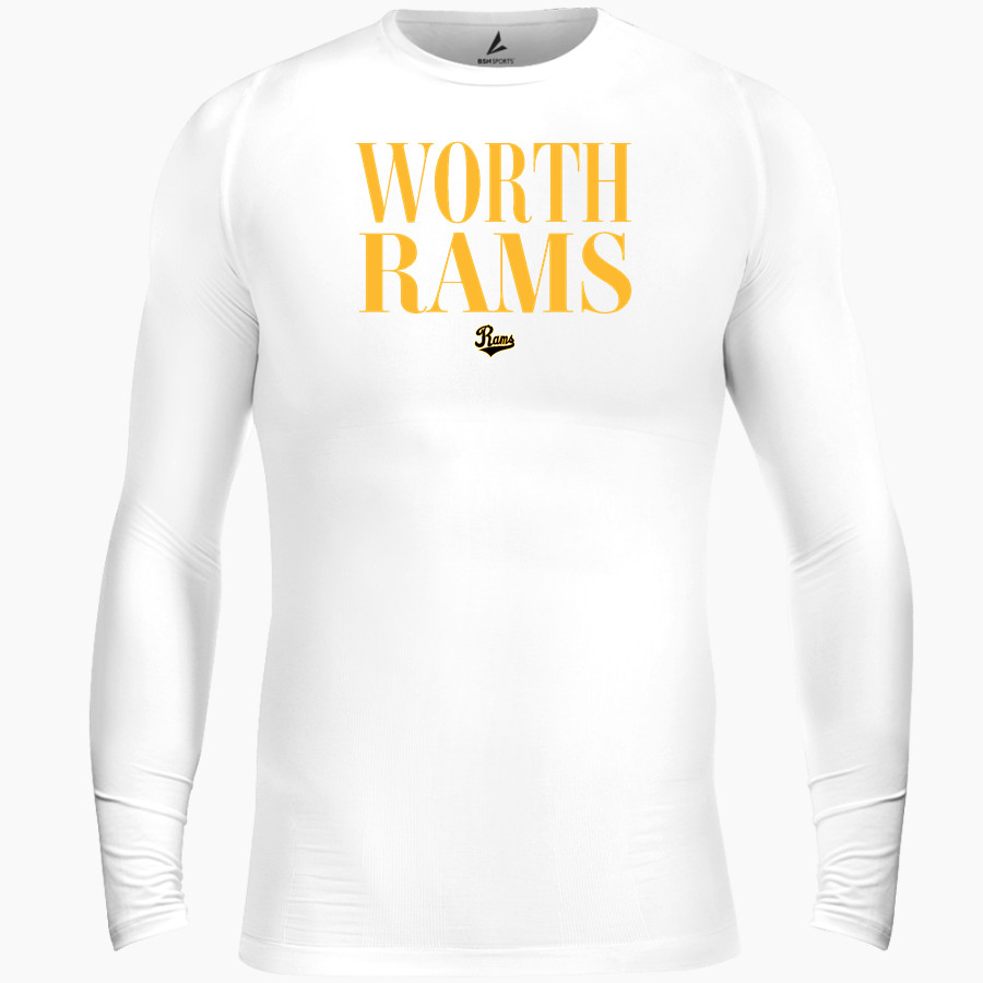 Worth Rams BSN SPORTS Men's Long Sleeve Compression Top