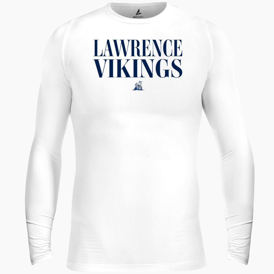 Lawrence University Vikings Online Store BSN SPORTS Men's Long Sleeve Compression Top