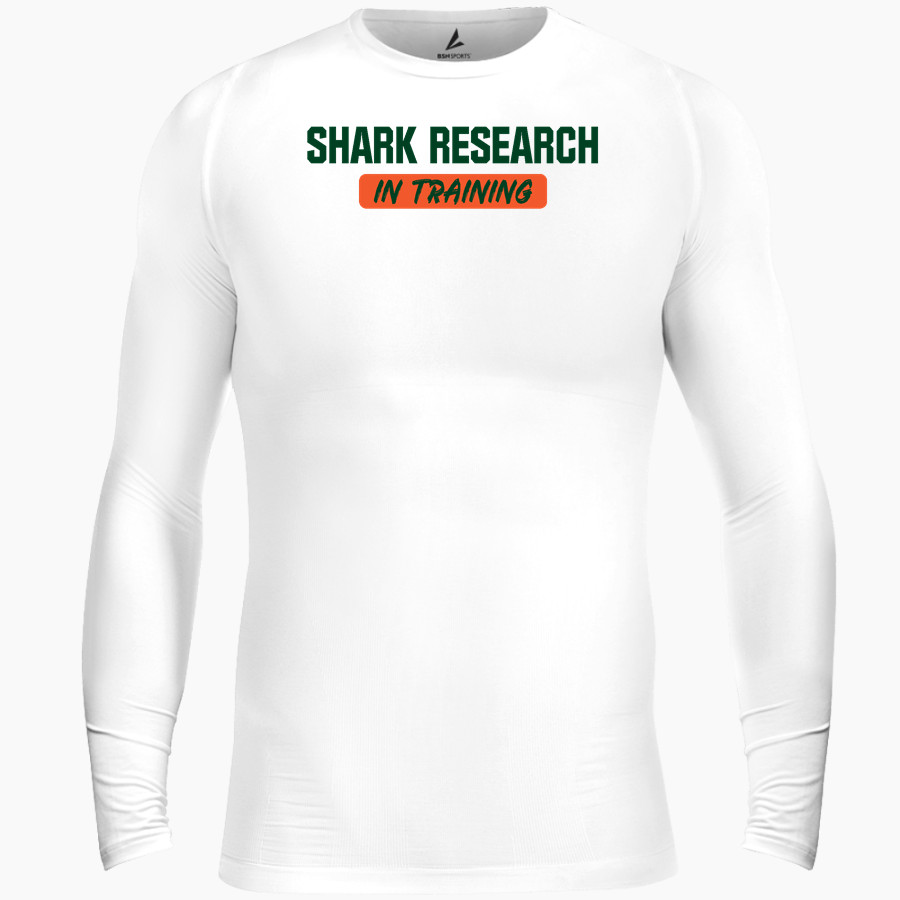 Shark Research & Conservation The Official Online Store BSN SPORTS Men's Long Sleeve Compression Top