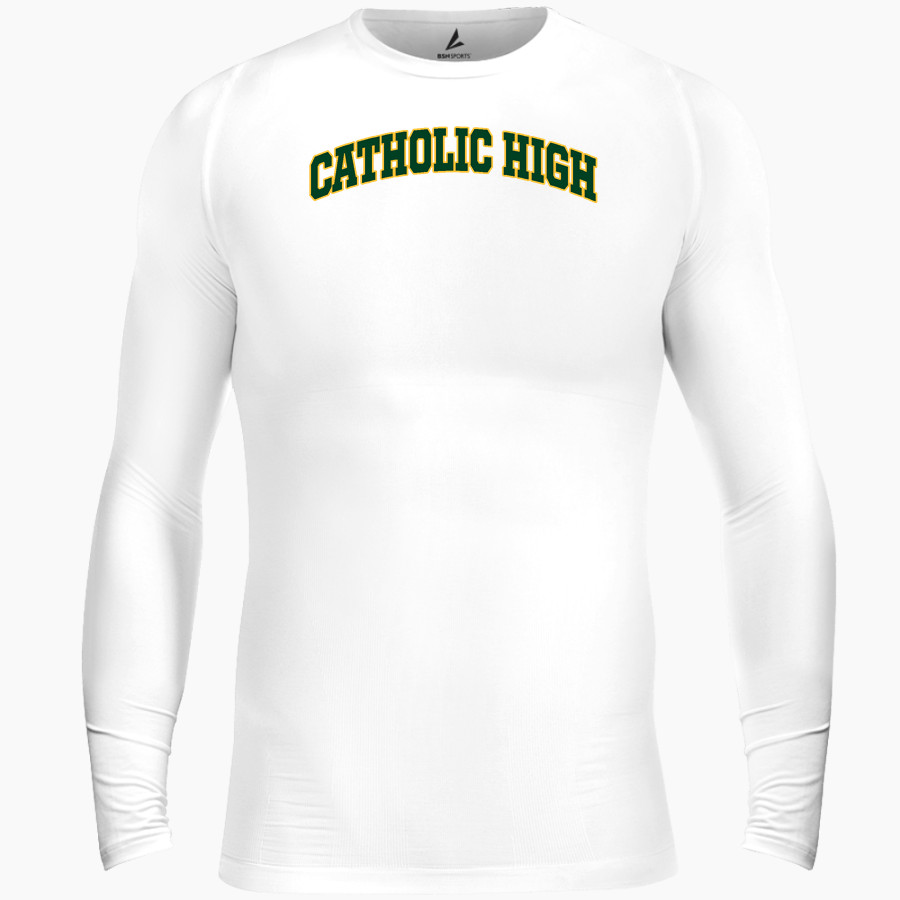 Catholic High home of the Cubs <span class="pdp-name-mascot">Catholic High Cubs</span> BSN SPORTS Men's Long Sleeve Compression Top