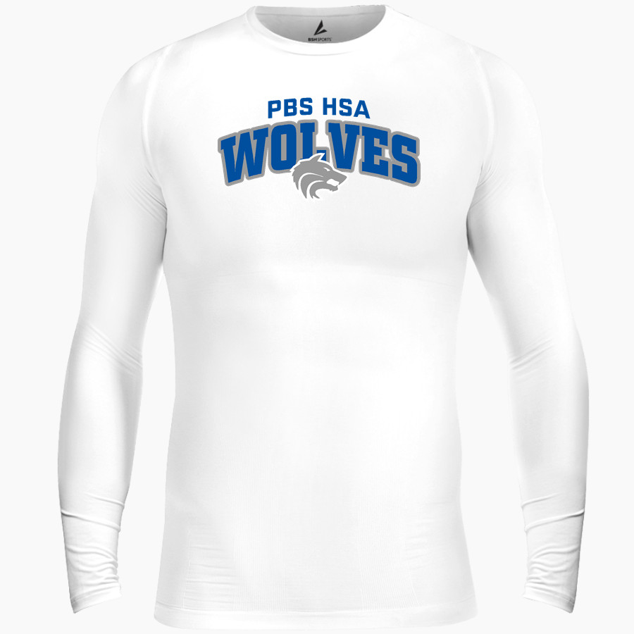PBS HSA Wolves <span class="pdp-name-mascot">PBSHSA Wolves</span> BSN SPORTS Men's Long Sleeve Compression Top