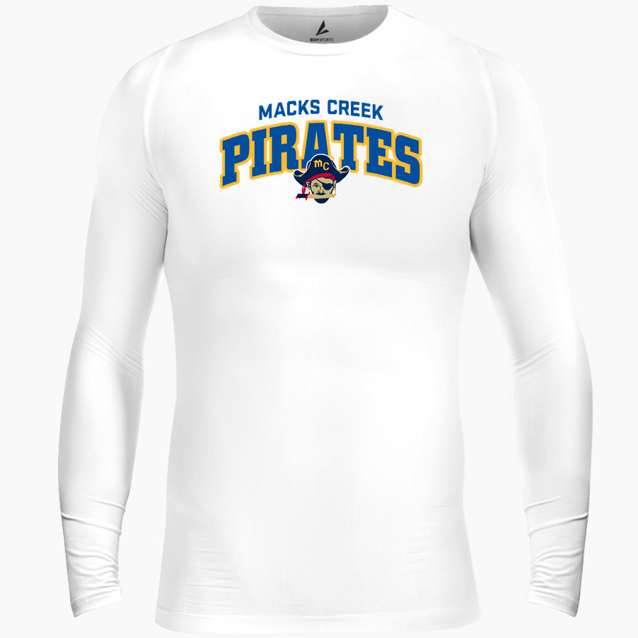 Macks Creek Pirates <span class="pdp-name-mascot">Macks Creek Pirates</span> BSN SPORTS Men's Long Sleeve Compression Top
