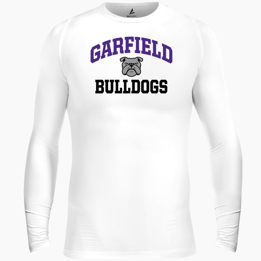 Garfield Bulldogs BSN SPORTS Men's Long Sleeve Compression Top