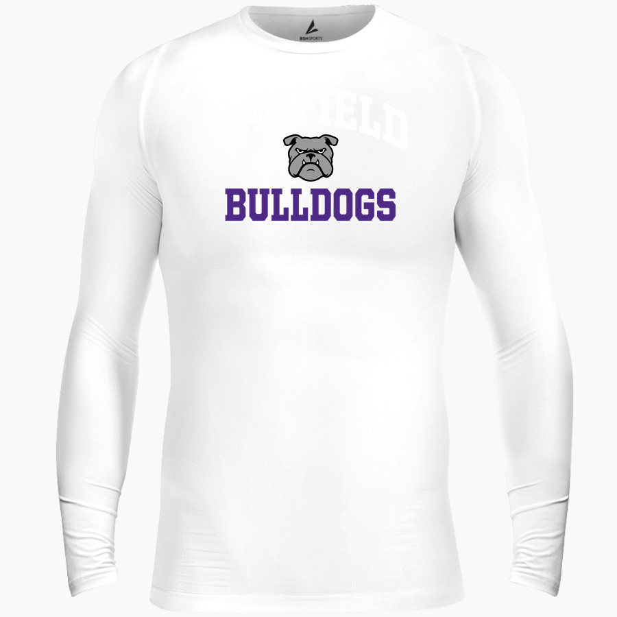 Garfield Bulldogs BSN SPORTS Men's Long Sleeve Compression Top
