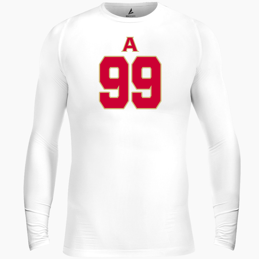 ATHENS HIGH SCHOOL RED HAWKS BSN SPORTS Men's Long Sleeve Compression Top