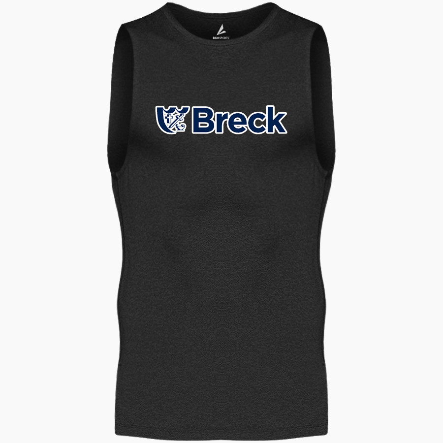 Breck Mustangs BSN SPORTS Men's Sleeveless Compression Top