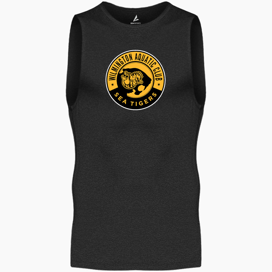 Wilmington Aquatic Club Sea Tigers <span class="pdp-name-mascot">Wilmington Aquatic Club Sea Tigers</span> BSN SPORTS Men's Sleeveless Compression Top