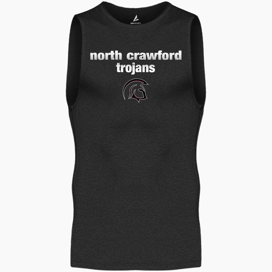 North Crawford Trojans BSN SPORTS Men's Sleeveless Compression Top