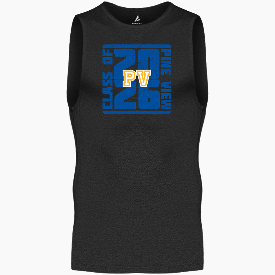 PINE VIEW SCHOOL PYTHONS <span class="pdp-name-mascot">PINE VIEW PYTHONS</span> BSN SPORTS Men's Sleeveless Compression Top