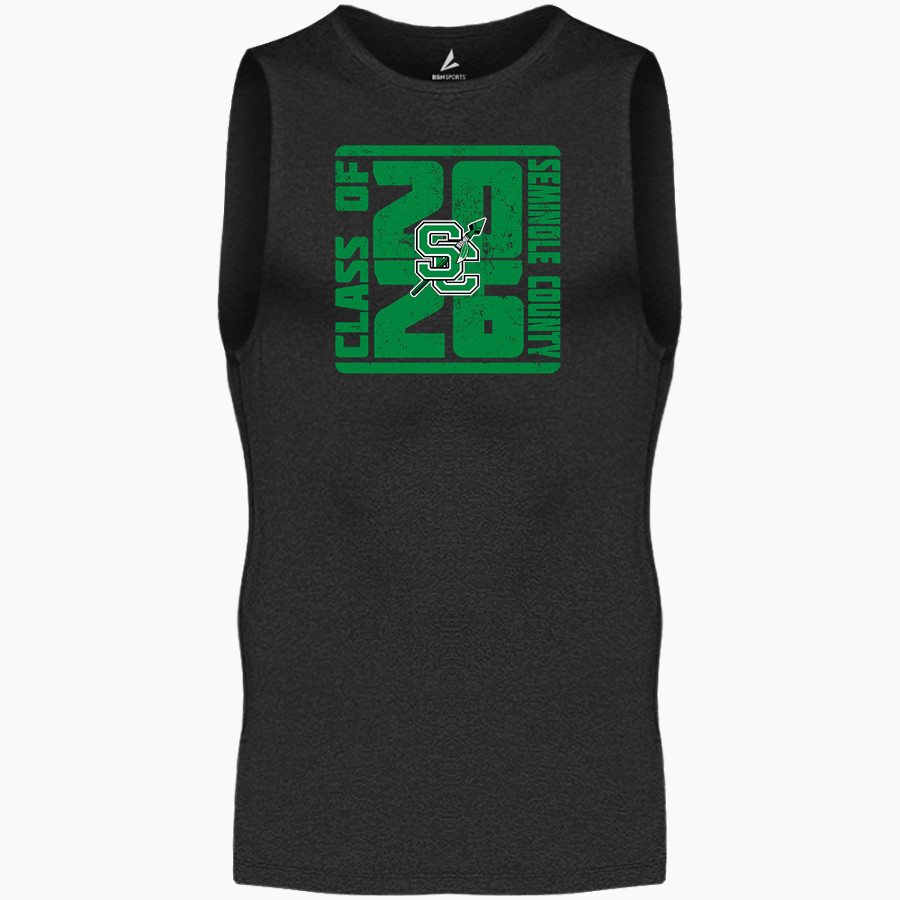 SEMINOLE COUNTY HIGH SCHOOL INDIANS BSN SPORTS Men's Sleeveless Compression Top