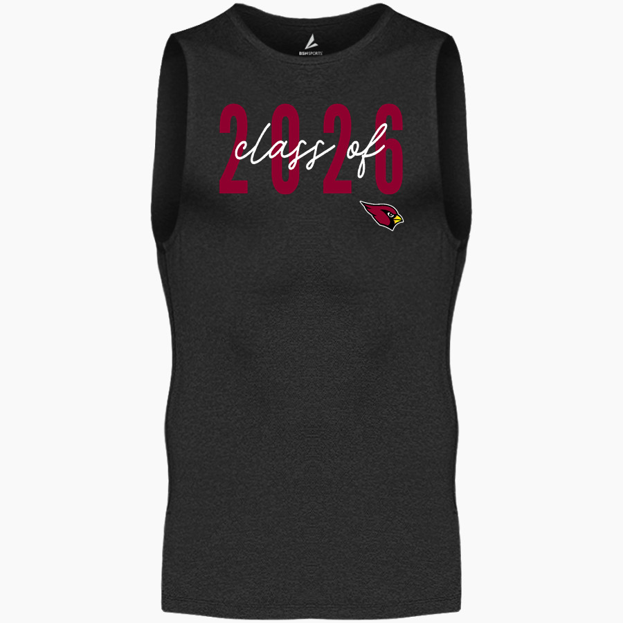 MAYVILLE HIGH SCHOOL CARDINALS BSN SPORTS Men's Sleeveless Compression Top