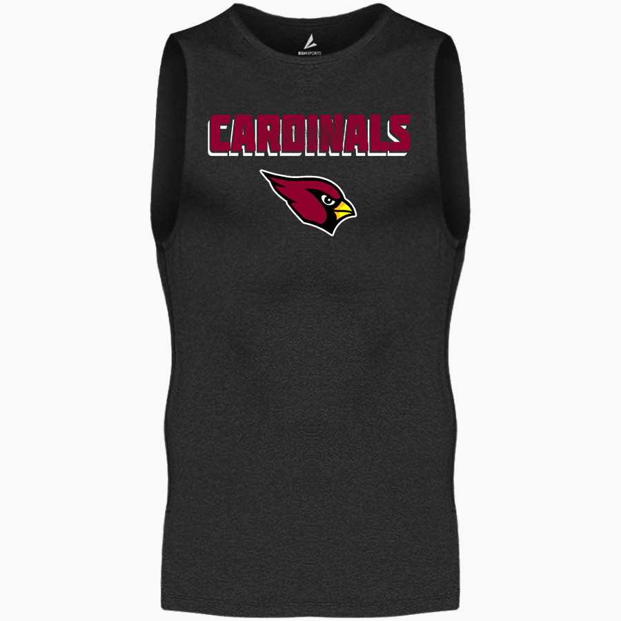 MAYVILLE HIGH SCHOOL CARDINALS BSN SPORTS Men's Sleeveless Compression Top