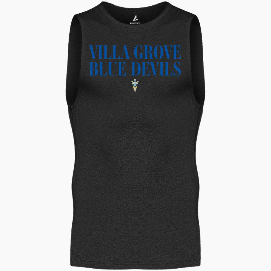 VILLA GROVE HIGH SCHOOL BLUE DEVILS <span class="pdp-name-mascot">VILLA GROVE BLUE DEVILS</span> BSN SPORTS Men's Sleeveless Compression Top