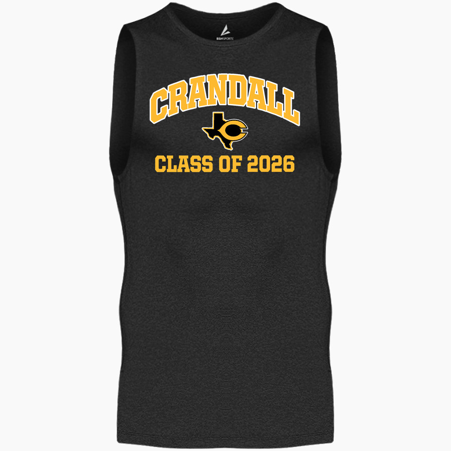 CRANDALL HIGH SCHOOL PIRATES BSN SPORTS Men's Sleeveless Compression Top