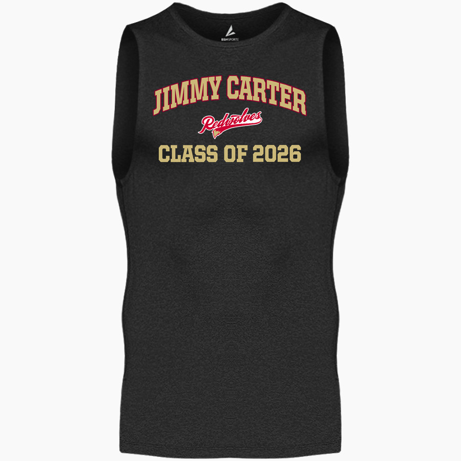 JIMMY CARTER EARLY COLLEGE HIGH SCHOOL Red Wolf <span class="pdp-name-mascot">Jimmy Carter Red Wolf</span> BSN SPORTS Men's Sleeveless Compression Top