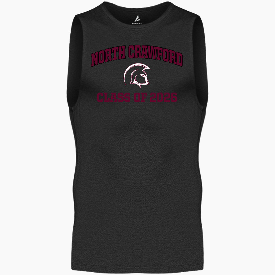 North Crawford Trojans BSN SPORTS Men's Sleeveless Compression Top