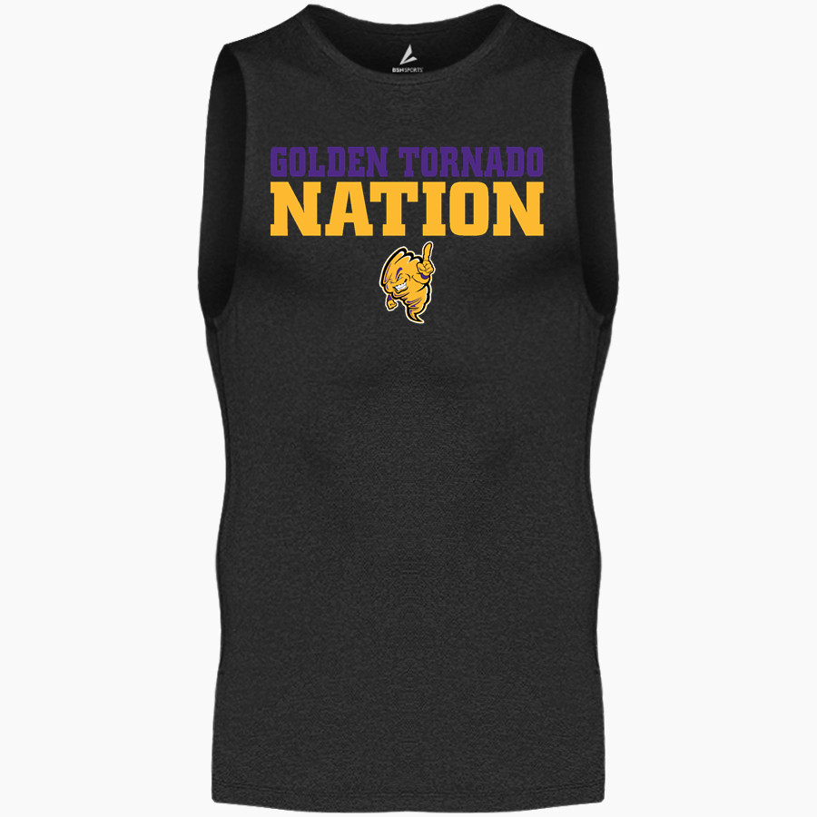 BALL HIGH SCHOOL GOLDEN TORNADOES BSN SPORTS Men's Sleeveless Compression Top